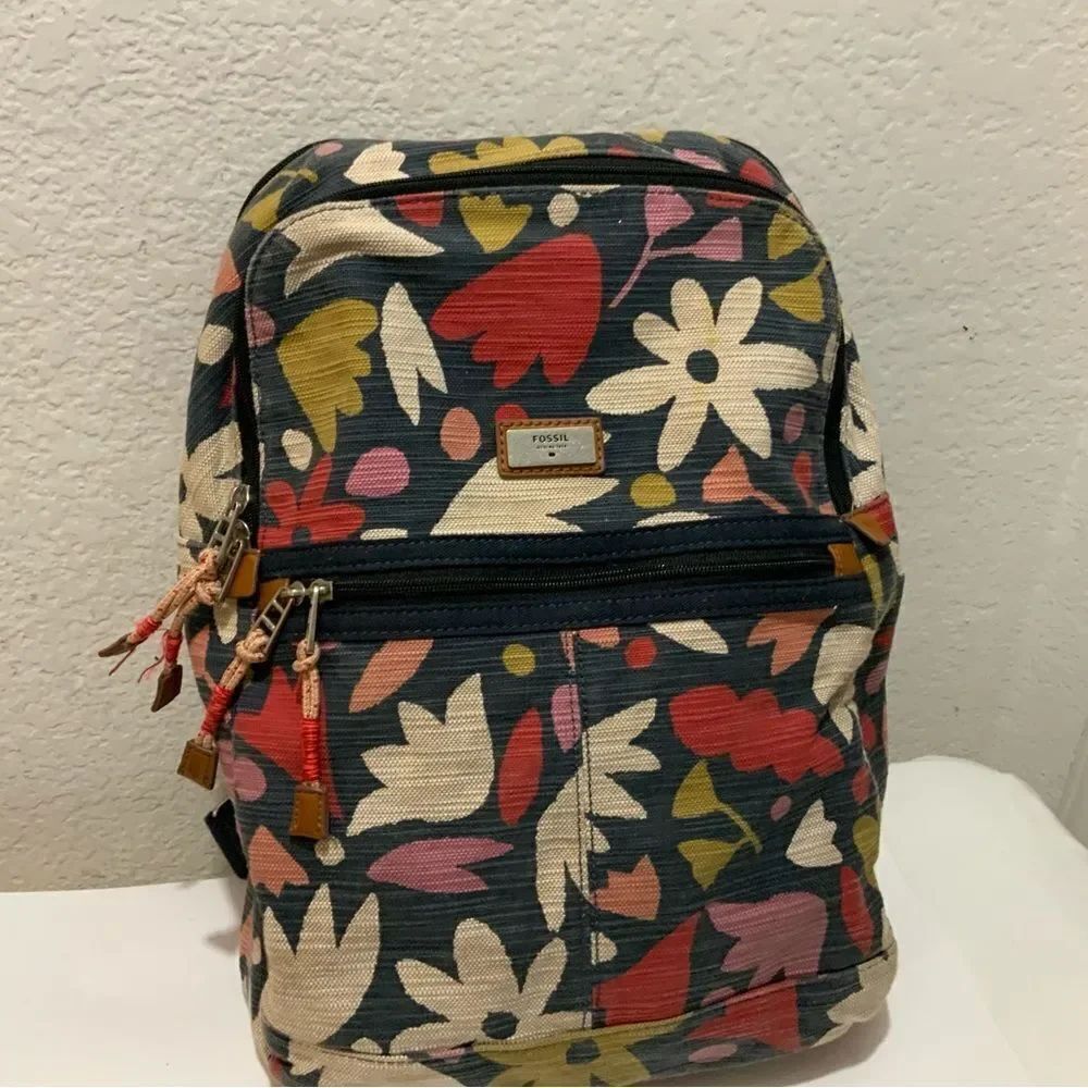 Fossil Blake Abstract Floral backpack multicolor - Picture 3 of 15